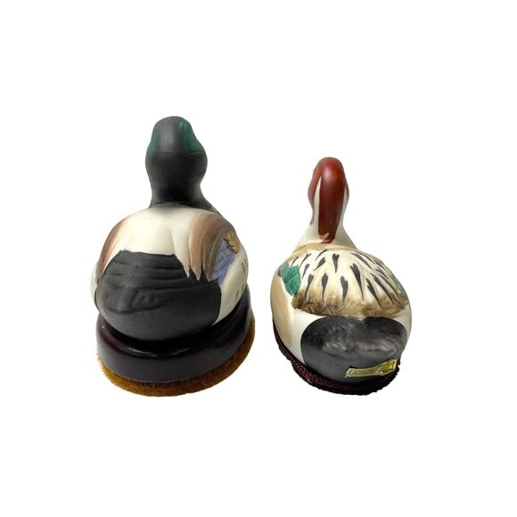Lot of 2 Ceramic Duck Decoy Shoe Shine Brush and Lint Remover Handpainted VTG - Picture 4 of 11